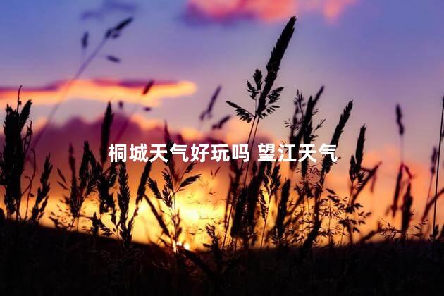 桐城天气好玩吗 望江天气